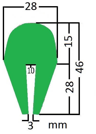Perfil de Borracha – Revestimento para Travessas de Crivos